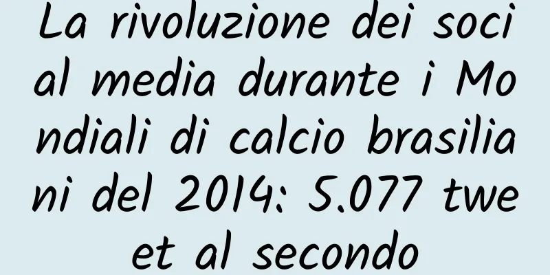 La rivoluzione dei social media durante i Mondiali di calcio brasiliani del 2014: 5.077 tweet al secondo