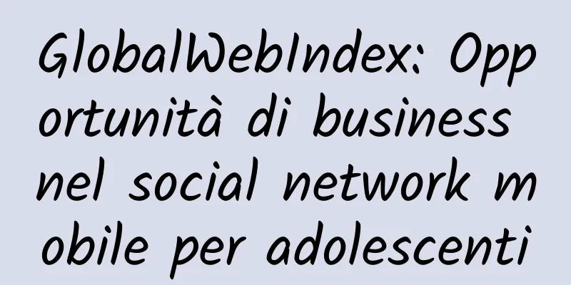 GlobalWebIndex: Opportunità di business nel social network mobile per adolescenti