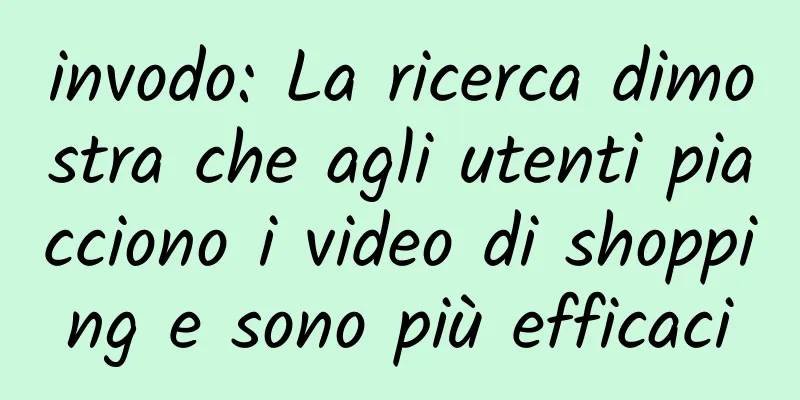 invodo: La ricerca dimostra che agli utenti piacciono i video di shopping e sono più efficaci