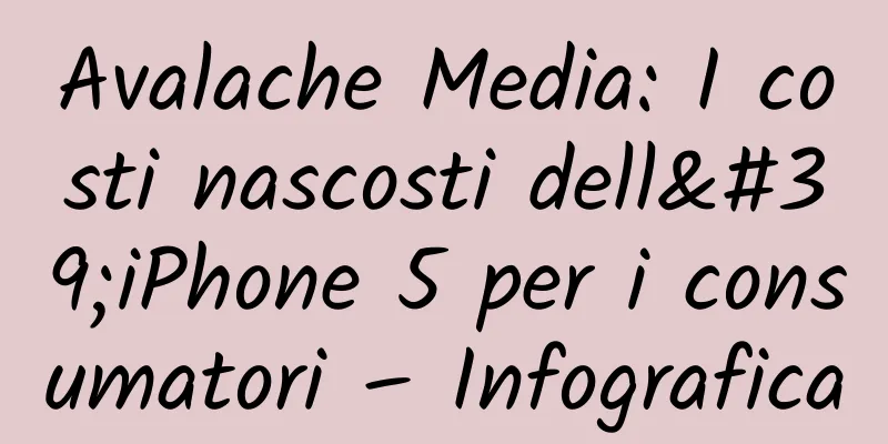 Avalache Media: I costi nascosti dell'iPhone 5 per i consumatori – Infografica