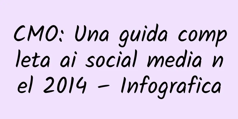 CMO: Una guida completa ai social media nel 2014 – Infografica