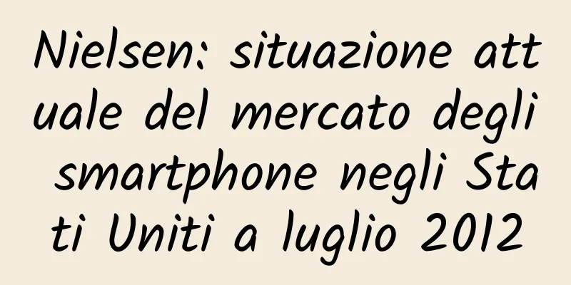 Nielsen: situazione attuale del mercato degli smartphone negli Stati Uniti a luglio 2012
