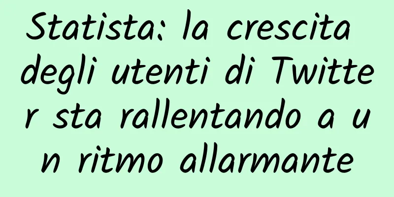 Statista: la crescita degli utenti di Twitter sta rallentando a un ritmo allarmante