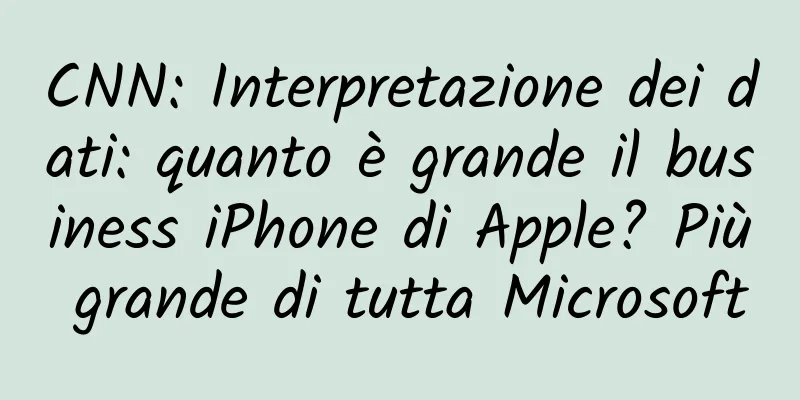 CNN: Interpretazione dei dati: quanto è grande il business iPhone di Apple? Più grande di tutta Microsoft