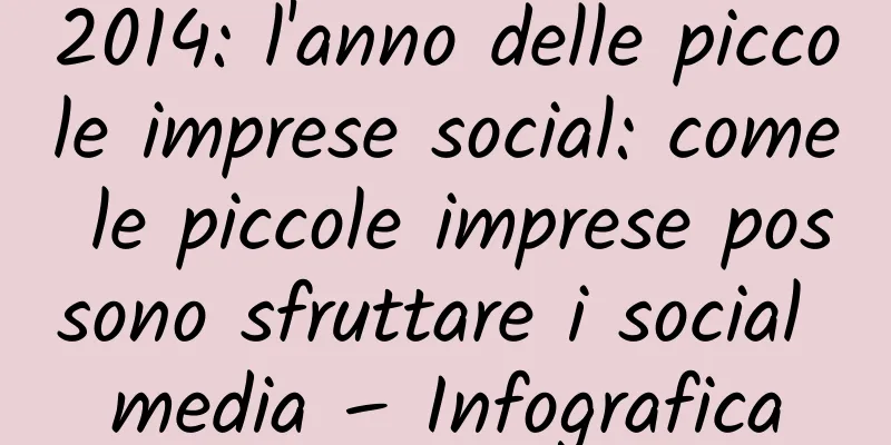 2014: l'anno delle piccole imprese social: come le piccole imprese possono sfruttare i social media – Infografica