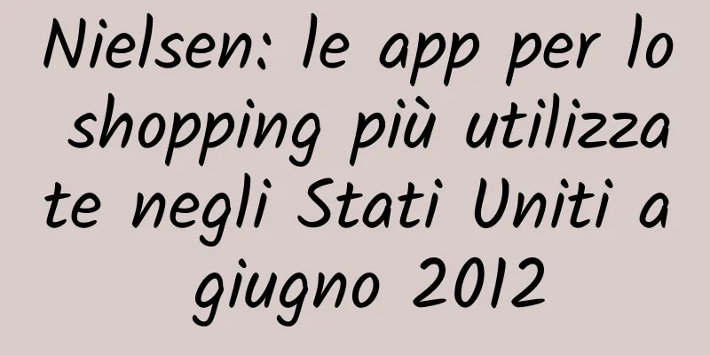 Nielsen: le app per lo shopping più utilizzate negli Stati Uniti a giugno 2012
