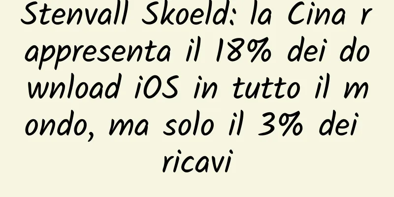Stenvall Skoeld: la Cina rappresenta il 18% dei download iOS in tutto il mondo, ma solo il 3% dei ricavi