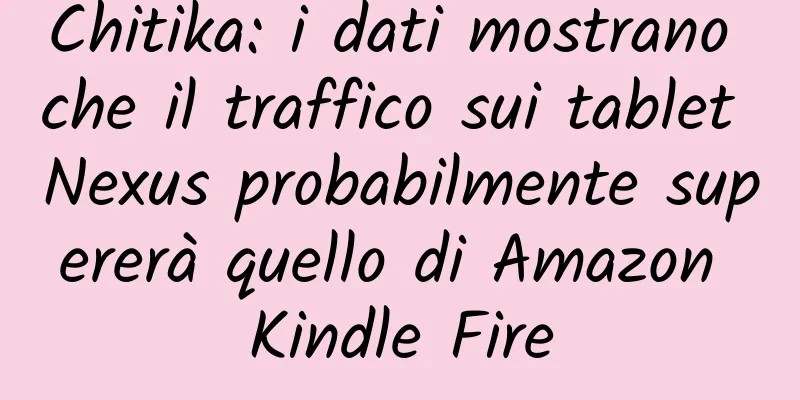 Chitika: i dati mostrano che il traffico sui tablet Nexus probabilmente supererà quello di Amazon Kindle Fire