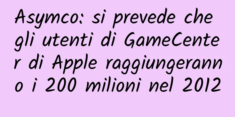 Asymco: si prevede che gli utenti di GameCenter di Apple raggiungeranno i 200 milioni nel 2012