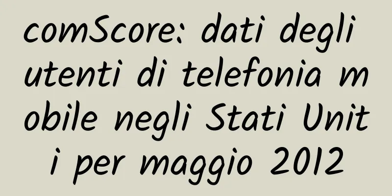 comScore: dati degli utenti di telefonia mobile negli Stati Uniti per maggio 2012