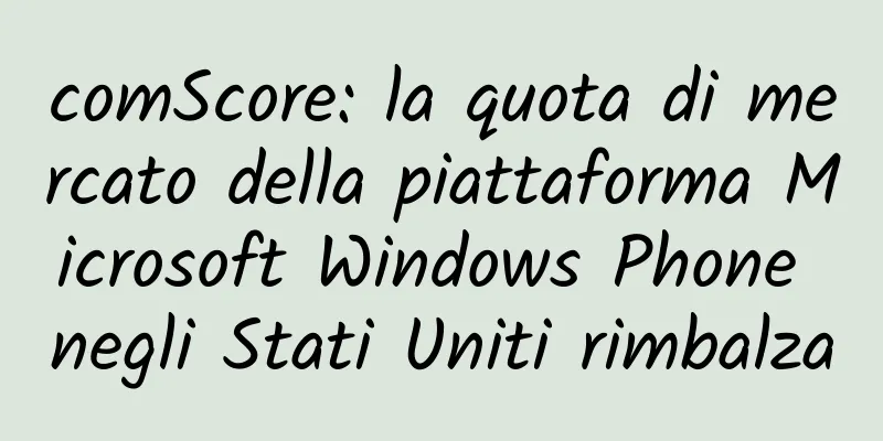 comScore: la quota di mercato della piattaforma Microsoft Windows Phone negli Stati Uniti rimbalza