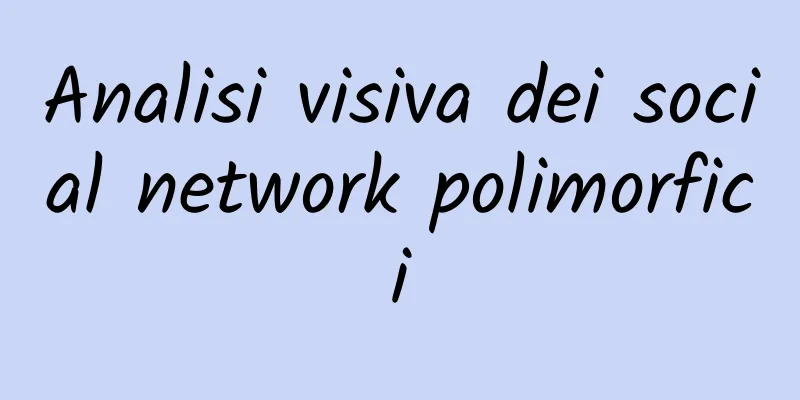Analisi visiva dei social network polimorfici