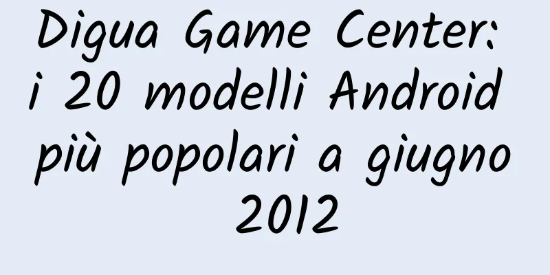 Digua Game Center: i 20 modelli Android più popolari a giugno 2012