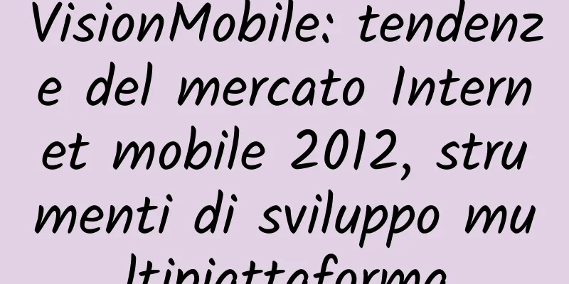 VisionMobile: tendenze del mercato Internet mobile 2012, strumenti di sviluppo multipiattaforma