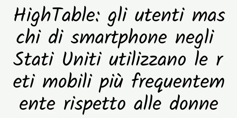 HighTable: gli utenti maschi di smartphone negli Stati Uniti utilizzano le reti mobili più frequentemente rispetto alle donne