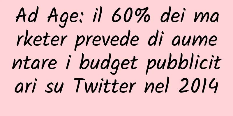 Ad Age: il 60% dei marketer prevede di aumentare i budget pubblicitari su Twitter nel 2014