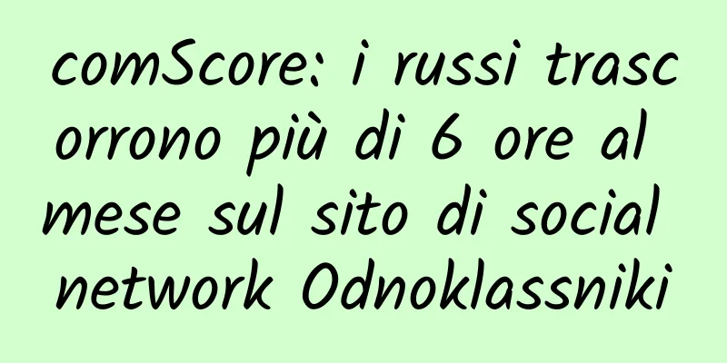 comScore: i russi trascorrono più di 6 ore al mese sul sito di social network Odnoklassniki
