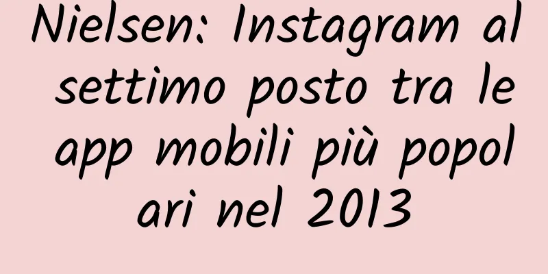 Nielsen: Instagram al settimo posto tra le app mobili più popolari nel 2013