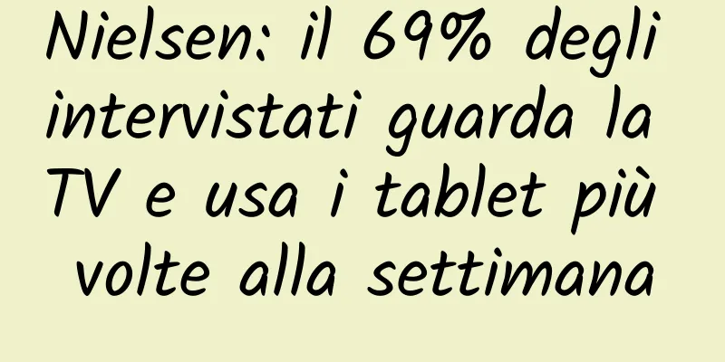 Nielsen: il 69% degli intervistati guarda la TV e usa i tablet più volte alla settimana