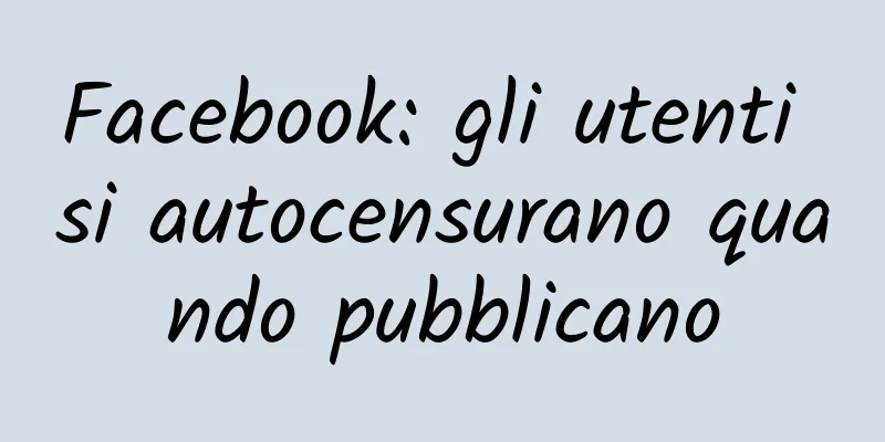 Facebook: gli utenti si autocensurano quando pubblicano