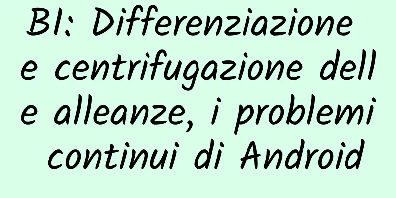BI: Differenziazione e centrifugazione delle alleanze, i problemi continui di Android