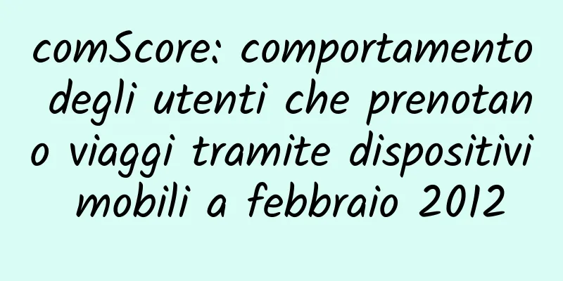 comScore: comportamento degli utenti che prenotano viaggi tramite dispositivi mobili a febbraio 2012