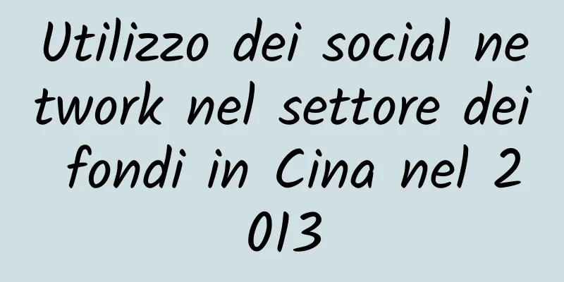 Utilizzo dei social network nel settore dei fondi in Cina nel 2013