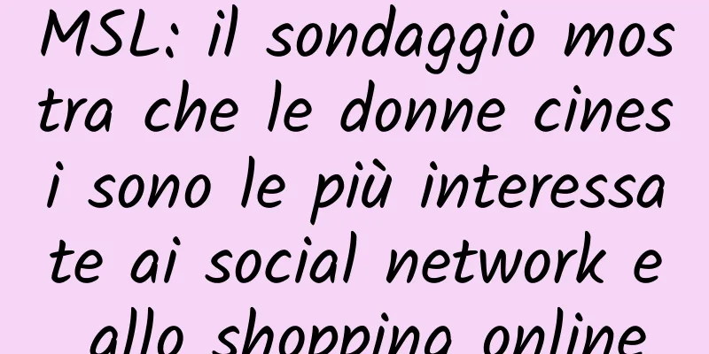 MSL: il sondaggio mostra che le donne cinesi sono le più interessate ai social network e allo shopping online