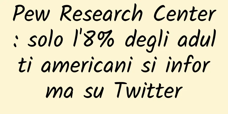 Pew Research Center: solo l'8% degli adulti americani si informa su Twitter
