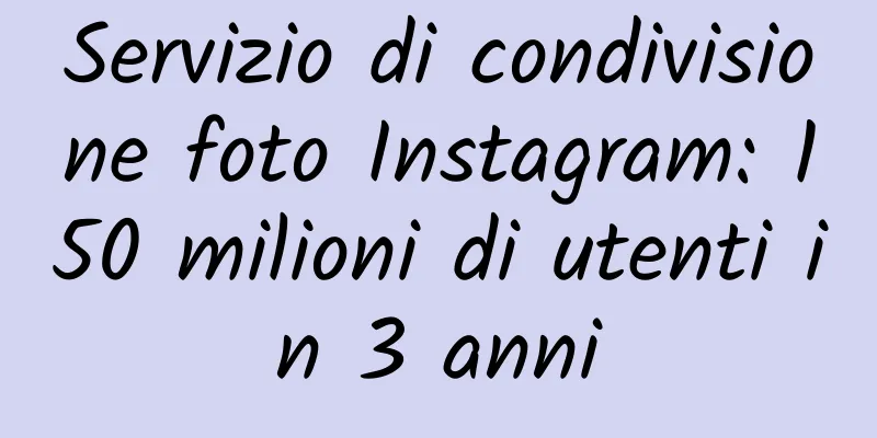 Servizio di condivisione foto Instagram: 150 milioni di utenti in 3 anni