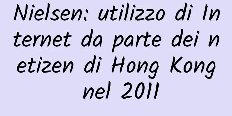 Nielsen: utilizzo di Internet da parte dei netizen di Hong Kong nel 2011