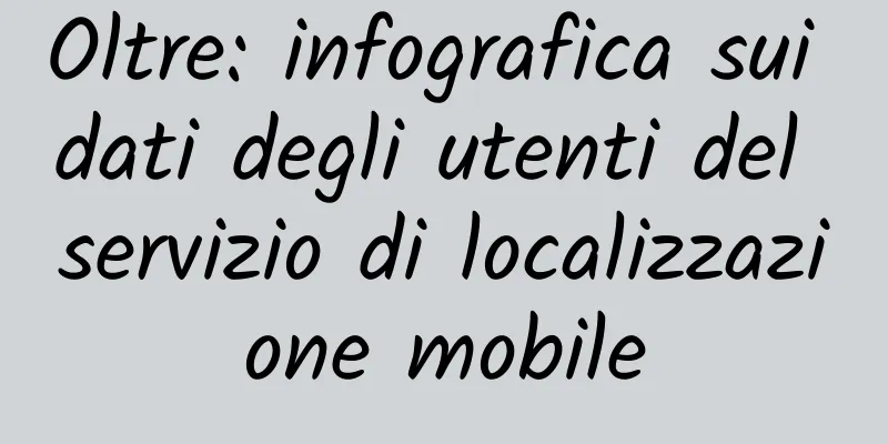 Oltre: infografica sui dati degli utenti del servizio di localizzazione mobile