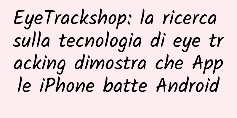 EyeTrackshop: la ricerca sulla tecnologia di eye tracking dimostra che Apple iPhone batte Android