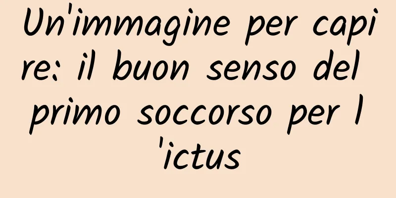 Un'immagine per capire: il buon senso del primo soccorso per l'ictus