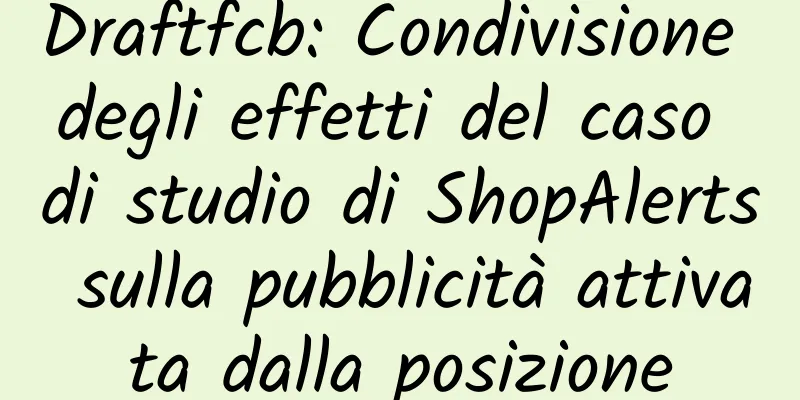 Draftfcb: Condivisione degli effetti del caso di studio di ShopAlerts sulla pubblicità attivata dalla posizione