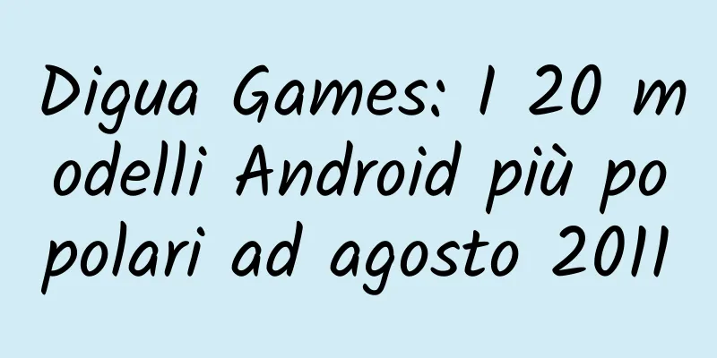 Digua Games: I 20 modelli Android più popolari ad agosto 2011