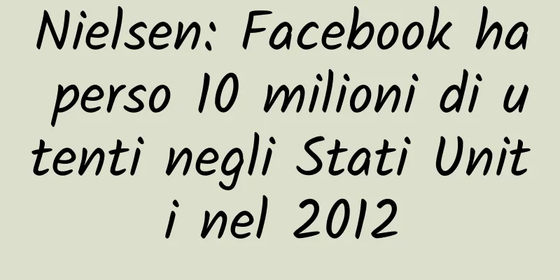 Nielsen: Facebook ha perso 10 milioni di utenti negli Stati Uniti nel 2012