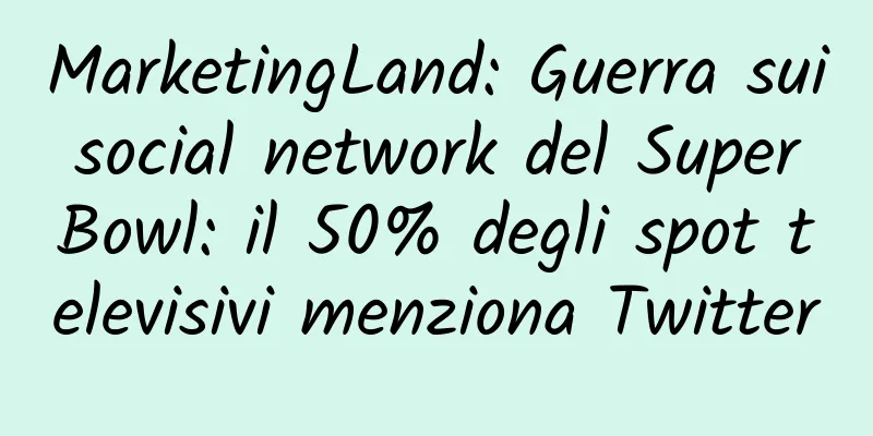 MarketingLand: Guerra sui social network del Super Bowl: il 50% degli spot televisivi menziona Twitter