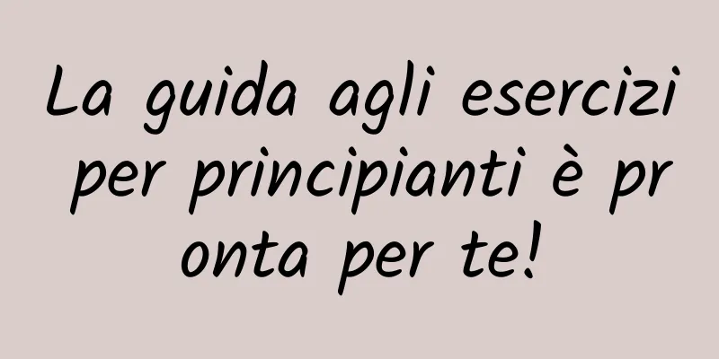 La guida agli esercizi per principianti è pronta per te!