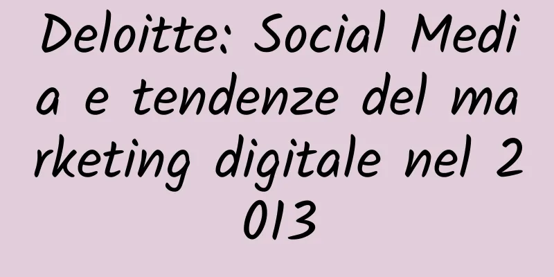 Deloitte: Social Media e tendenze del marketing digitale nel 2013