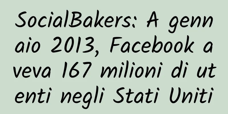 SocialBakers: A gennaio 2013, Facebook aveva 167 milioni di utenti negli Stati Uniti