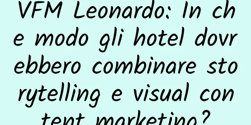 VFM Leonardo: In che modo gli hotel dovrebbero combinare storytelling e visual content marketing?