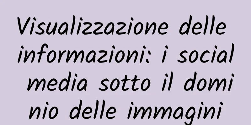 Visualizzazione delle informazioni: i social media sotto il dominio delle immagini
