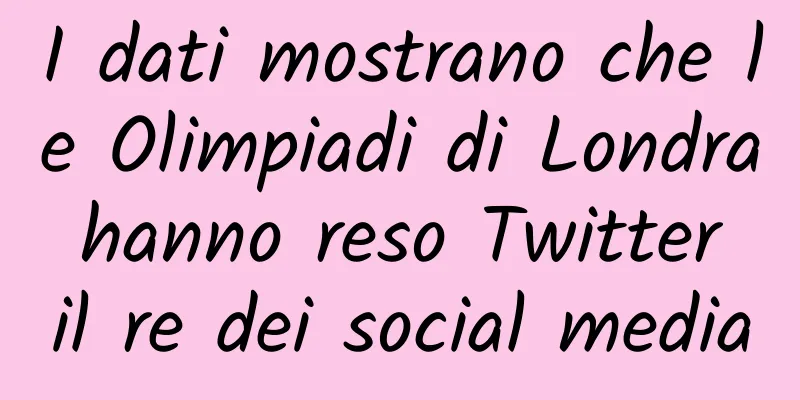 I dati mostrano che le Olimpiadi di Londra hanno reso Twitter il re dei social media