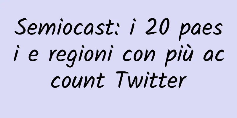 Semiocast: i 20 paesi e regioni con più account Twitter
