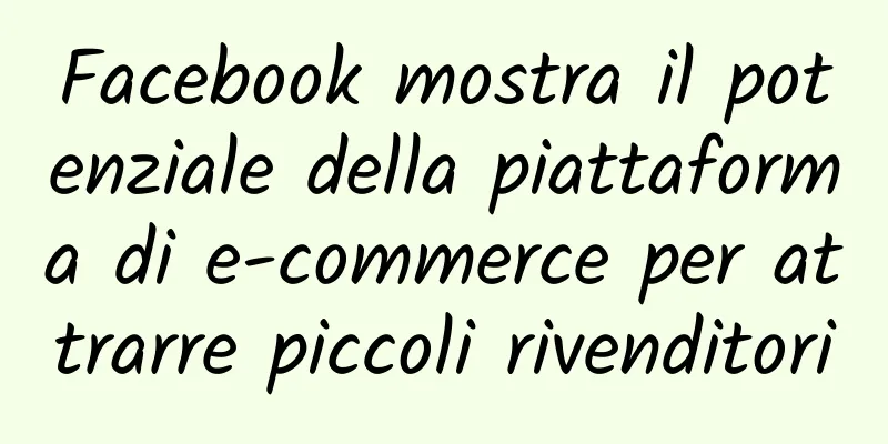 Facebook mostra il potenziale della piattaforma di e-commerce per attrarre piccoli rivenditori