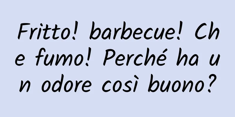 Fritto! barbecue! Che fumo! Perché ha un odore così buono?