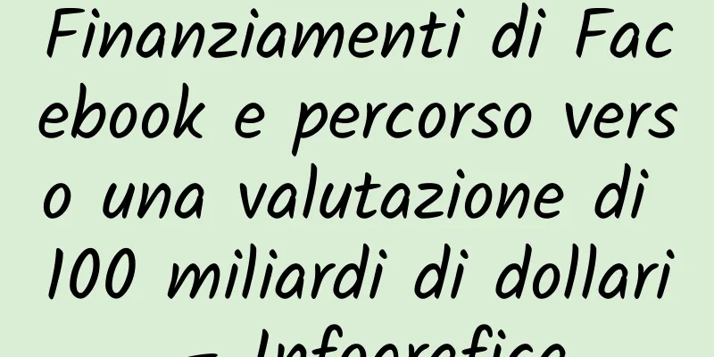 Finanziamenti di Facebook e percorso verso una valutazione di 100 miliardi di dollari – Infografica