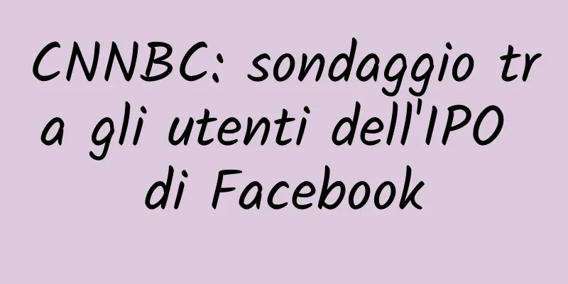 CNNBC: sondaggio tra gli utenti dell'IPO di Facebook