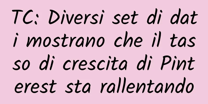 TC: Diversi set di dati mostrano che il tasso di crescita di Pinterest sta rallentando